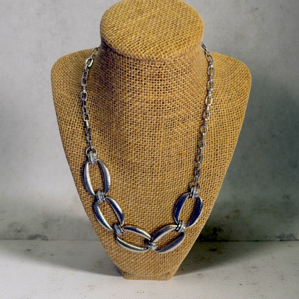 Brighton Meridian Lumens Collar Necklace Silver Plated Signed